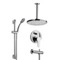 Tub and Shower Faucet Set with Handheld and Ceiling Rain Shower Head